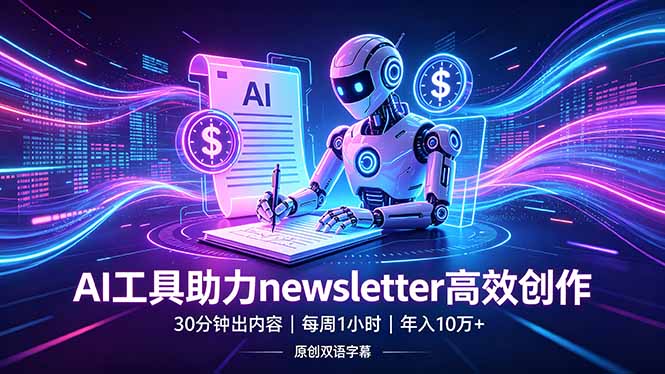 （18279期）做newsletter怕费时间？AI工具帮你30分钟出内容，每周1小时，年入10万+【原创双语字幕】-翌晨科技网