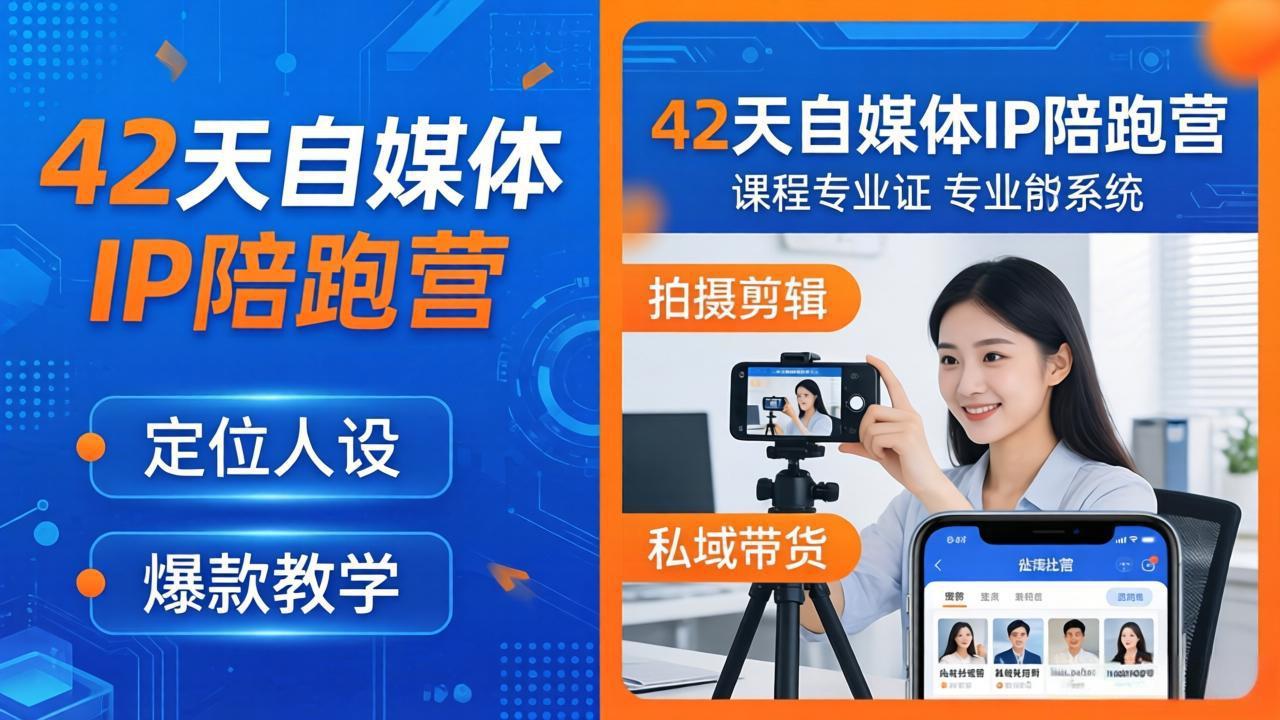 （18109期）42天自媒体IP陪跑营-26年4月19更新：定位人设爆款全教学，拍摄剪辑私域带货一站式落地-翌晨科技网
