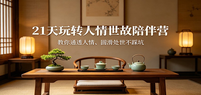 21天玩转人情世故陪伴营：教你通透人情、圆滑处世不踩坑-翌晨科技网