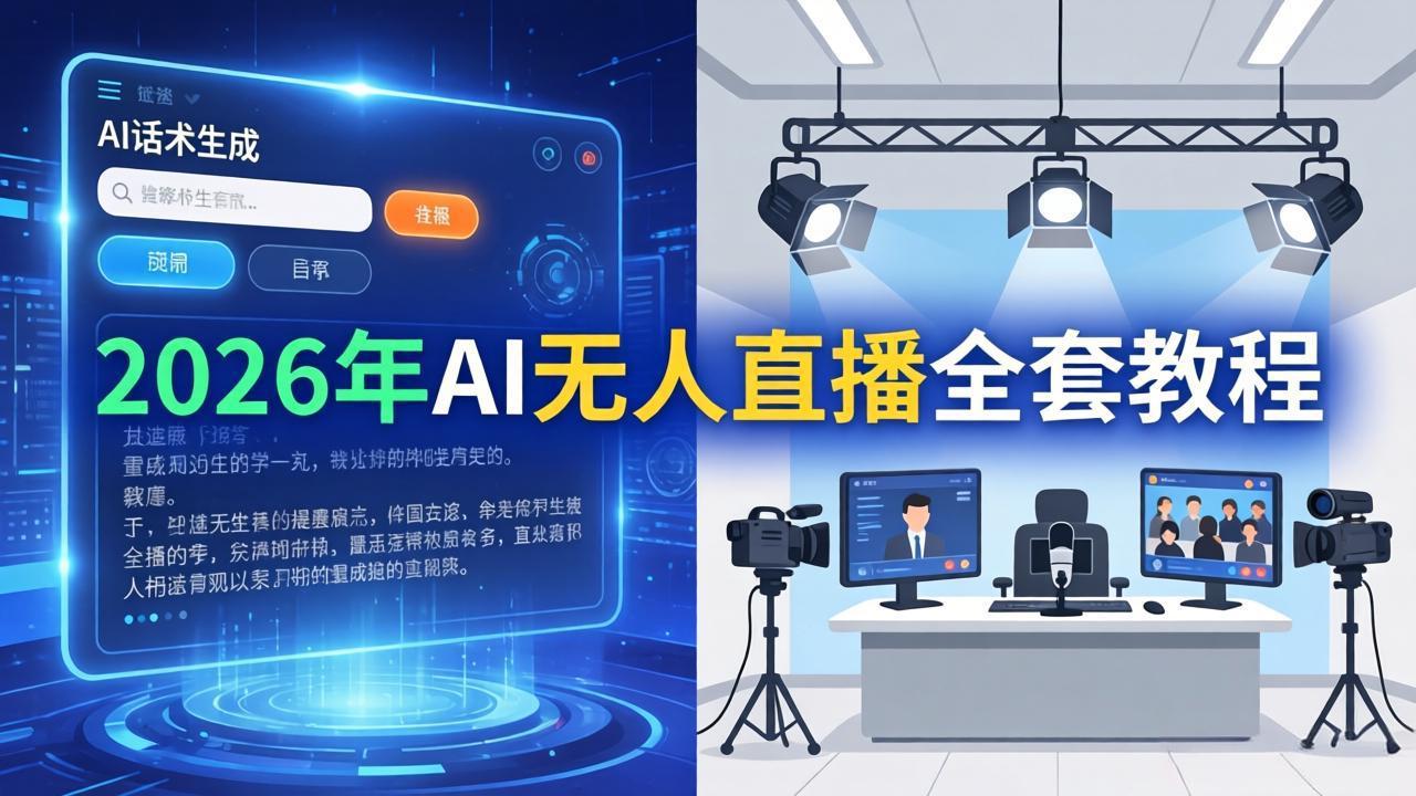 （17953期）2026年AI无人直播全套教程：OBS安装+软件配置+直播间搭建+话术生成+一键开播实操-翌晨科技网