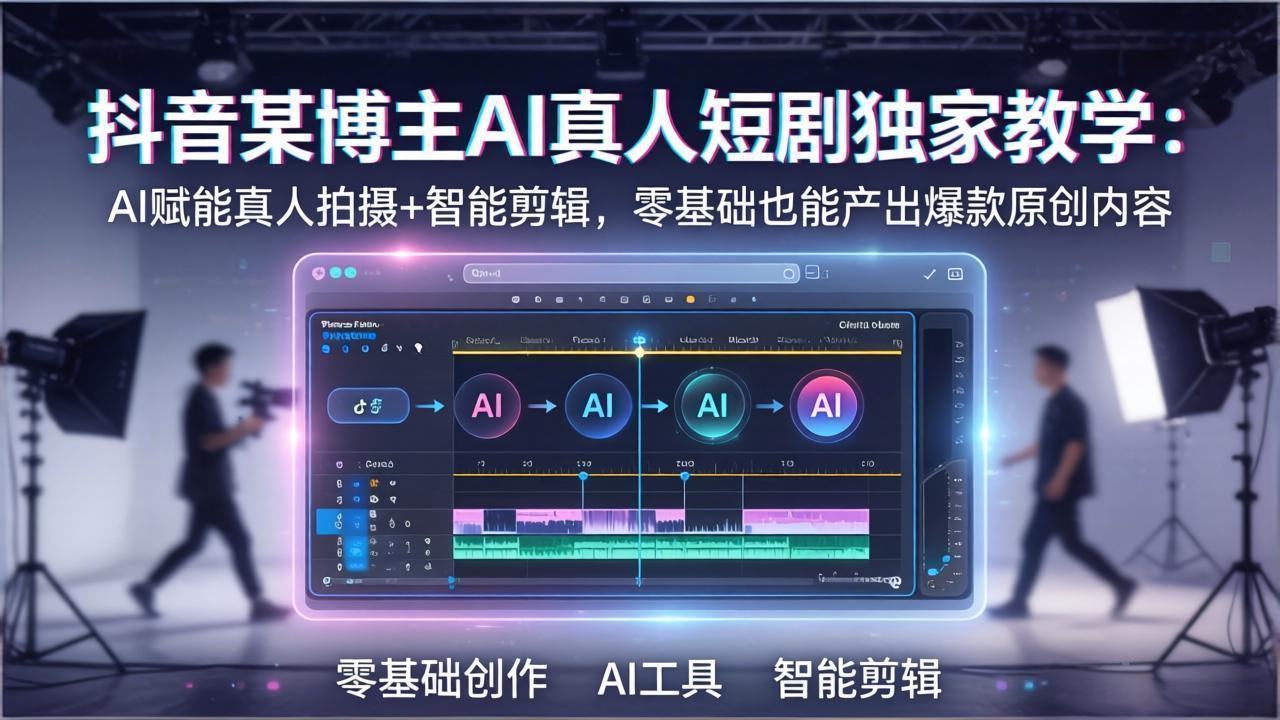 （17942期）抖音某博主AI真人短剧独家教学：AI赋能真人拍摄+智能剪辑，零基础也能产出爆款原创内-翌晨科技网