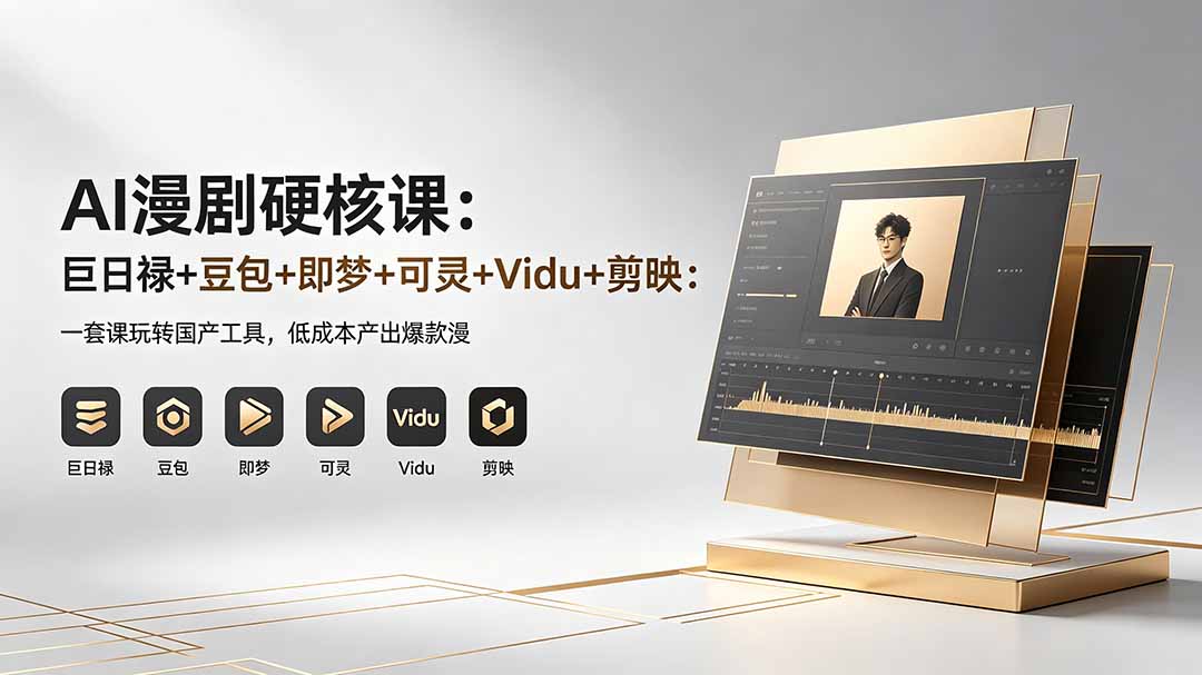 （18280期）AI漫剧硬核课：巨日禄+豆包+即梦+可灵+Vidu+剪映：一套课玩转国产工具，低成本产出爆款漫剧-翌晨科技网