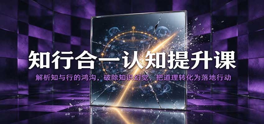 知行合一认知提升课：解析知与行的鸿沟，破除知识幻觉，把道理转化为落地行动-翌晨科技网