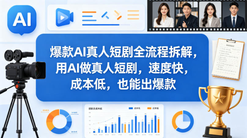爆款AI真人短剧全流程拆解，用AI做真人短剧，速度快，成本低，也能出爆款-翌晨科技网
