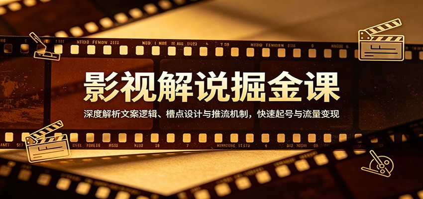 影视解说掘金课：深度解析文案逻辑、槽点设计与推流机制，快速起号与流量变现-翌晨科技网