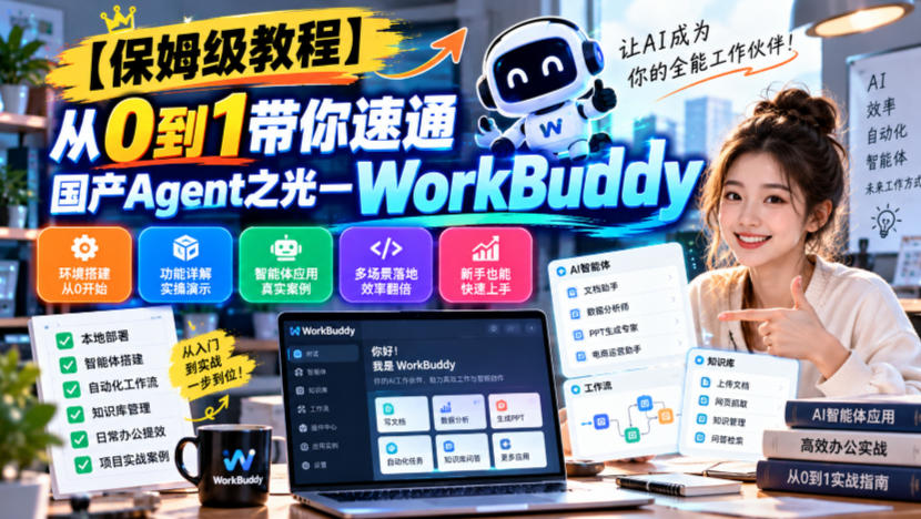 【保姆级教程】从0到1带你速通国产Agent之光—WorkBuddy【文档】-翌晨科技网