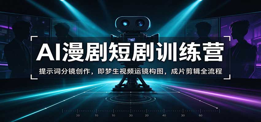 AI漫剧短剧训练营：提示词分镜创作，即梦生视频运镜构图，成片剪辑全流程-翌晨科技网