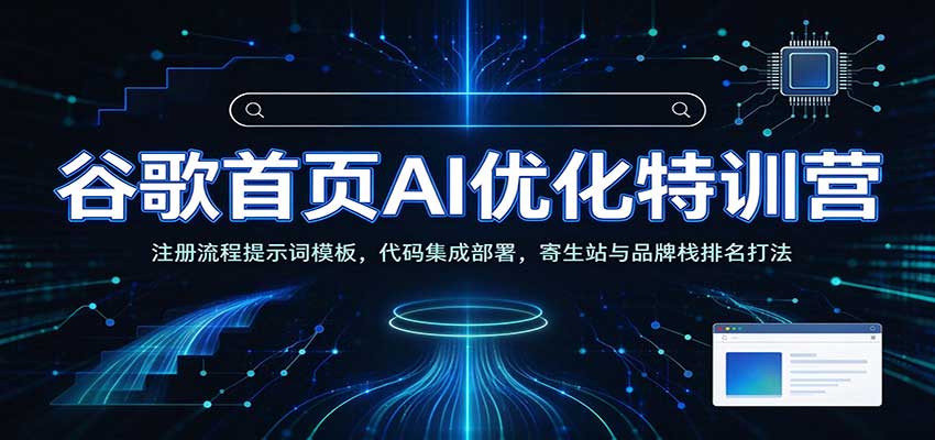 谷歌首页AI优化特训营：AI工具赋能SEO，次级站点搭建，寄生站与品牌栈排名打法-翌晨科技网