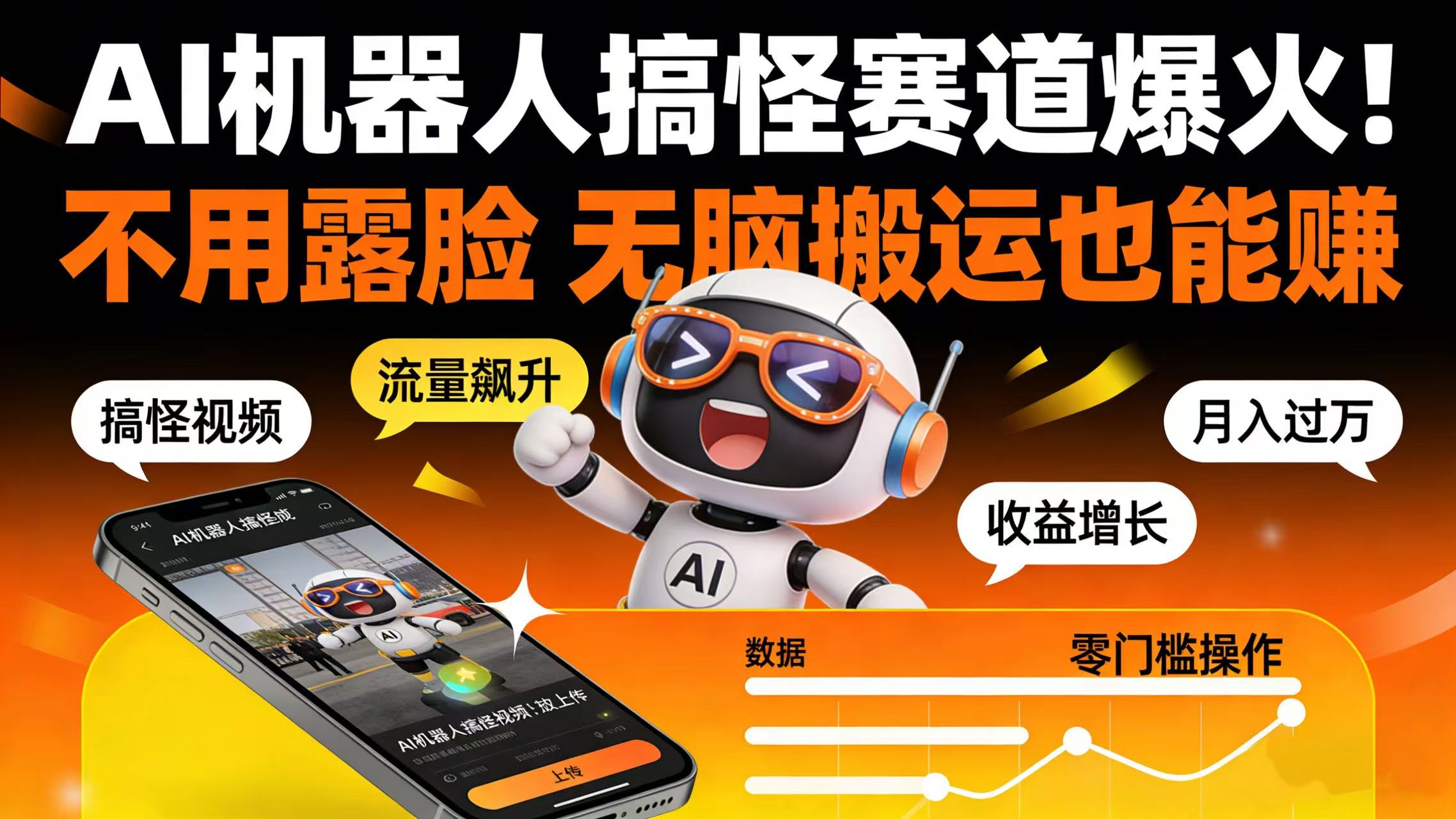 AI 机器人搞怪赛道爆火!不用露脸 无脑搬运也能赚-翌晨科技网