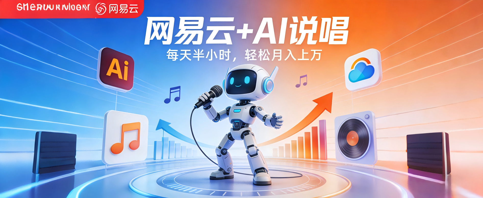 网易云+AI说唱，每天半小时，轻松月入上万-翌晨科技网
