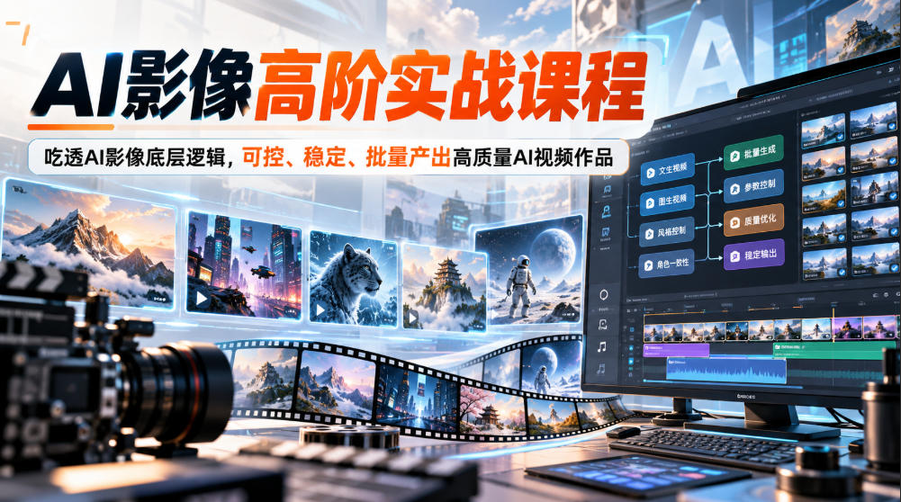 AI影像高阶实战课程，吃透AI影像底层逻辑，可控、稳定、批量产出高质量AI视频作品-翌晨科技网
