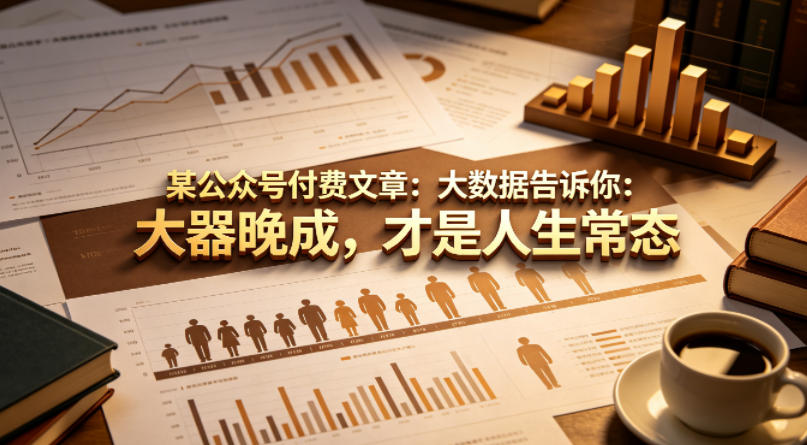 某公众号付费文章：大数据告诉你：大器晚成，才是人生常态-翌晨科技网