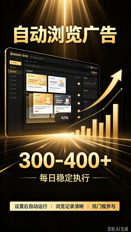 自动浏览广告计划，0门槛副业，日入300-400，躺賺稳定风口项目，无需人工操作，解放双手【揭秘】-翌晨科技网