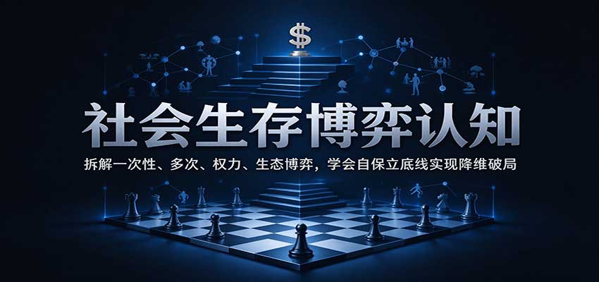 社会生存博弈认知：拆解一次性、多次、权力、生态博弈，学会自保立底线实现降维破局-翌晨科技网