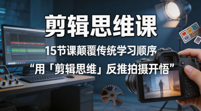 剪辑思维课，15节课颠覆传统学习顺序用「剪辑思维」反推拍摄开悟-翌晨科技网