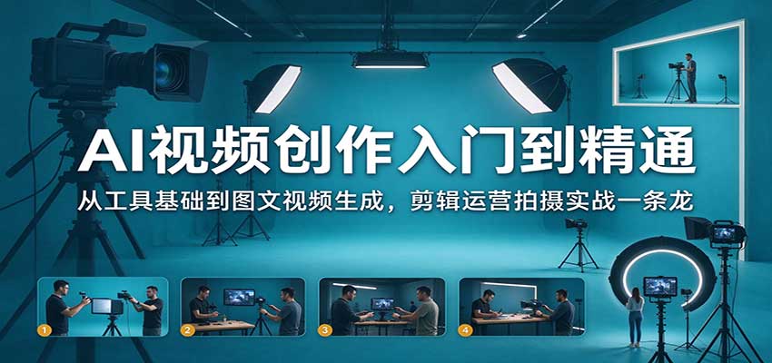 AI视频创作入门到精通：从工具基础到图文视频生成，剪辑运营拍摄实战一条龙-翌晨科技网