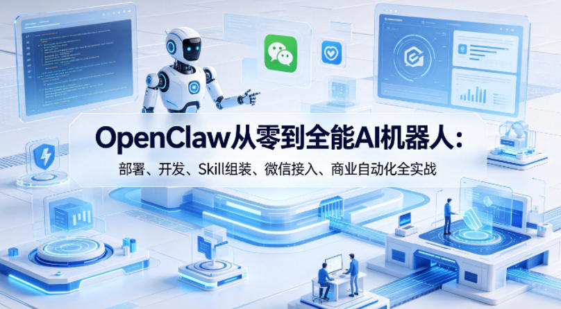 OpenClaw从零到全能AI机器人：部署、开发、Skill组装、微信接入、商业自动化全实战-翌晨科技网