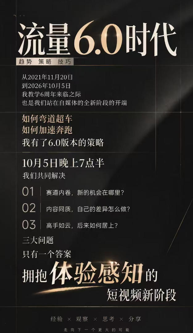图片[2]-流量6.0时代直播课2026年10月，流量6.0时代的趋势、策略、技巧，2027年前，你的IP能否做起来，本场直播就是你的转折点​-翌晨科技网