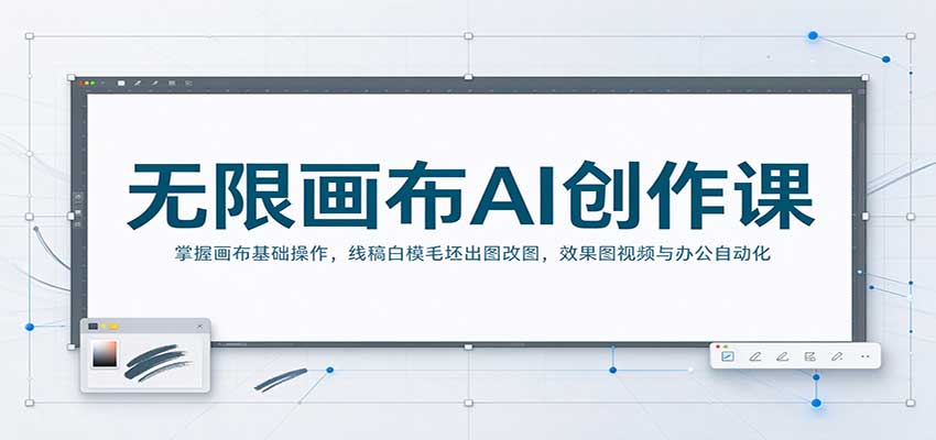无限画布AI创作课：掌握画布基础操作，线稿白模毛坯出图改图，效果图视频与办公自动化-翌晨科技网