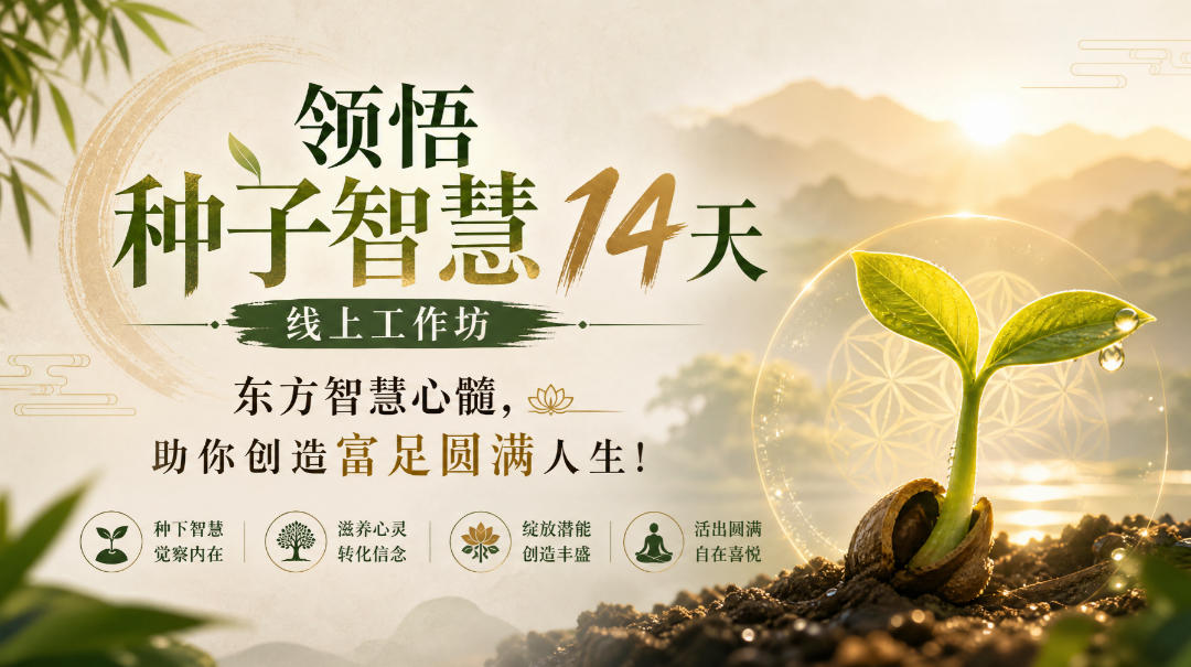 鹿大米领悟种子智慧14天线上工作坊，东方智慧心髓，助你创造富足圆满人生！-翌晨科技网