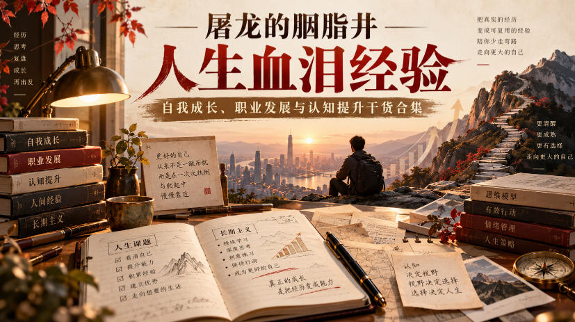 屠龙的胭脂井人生血泪经验｜自我成长、职业发展与认知提升干货合集【文档】-翌晨科技网