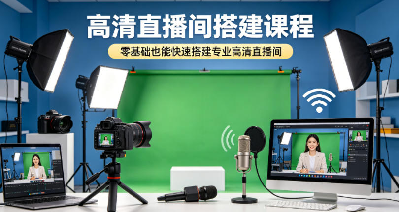 高清直播间搭建课程，零基础也能快速搭建专业高清直播间-翌晨科技网