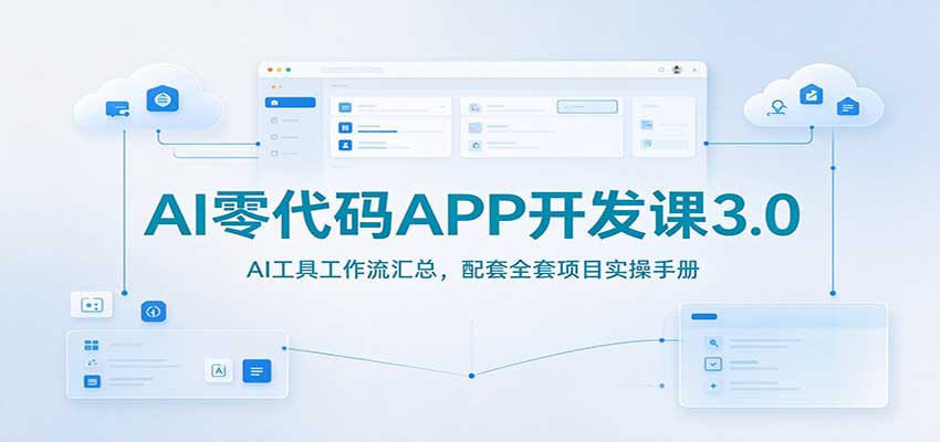 AI零代码APP开发课3.0:AI工具工作流汇总,配套全套项目实操手册-翌晨科技网