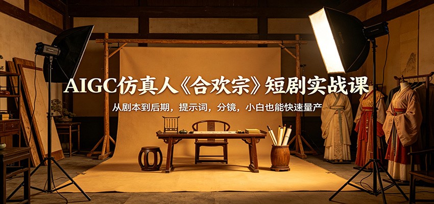 AIGC仿真人《合欢宗》短剧实战课：从剧本到后期，提示词，分镜，小白也能快速量产-翌晨科技网