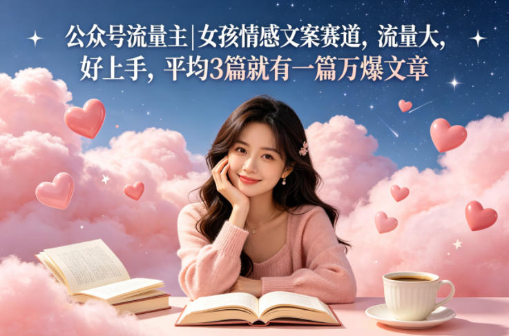 公众号流量主女孩情感文案赛道，流量大，好上手，平均3篇就有一篇万爆文章-翌晨科技网