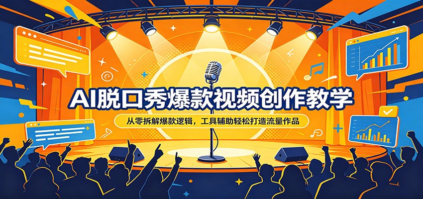 AI脱口秀爆款视频创作教学：从零拆解爆款逻辑，工具辅助轻松打造流量作品-翌晨科技网