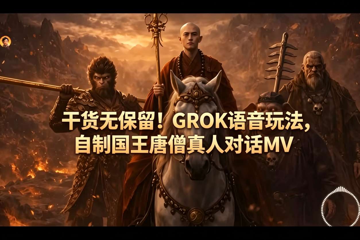 干货无保留！GROK语音玩法，自制国王唐僧真人对话MV-翌晨科技网