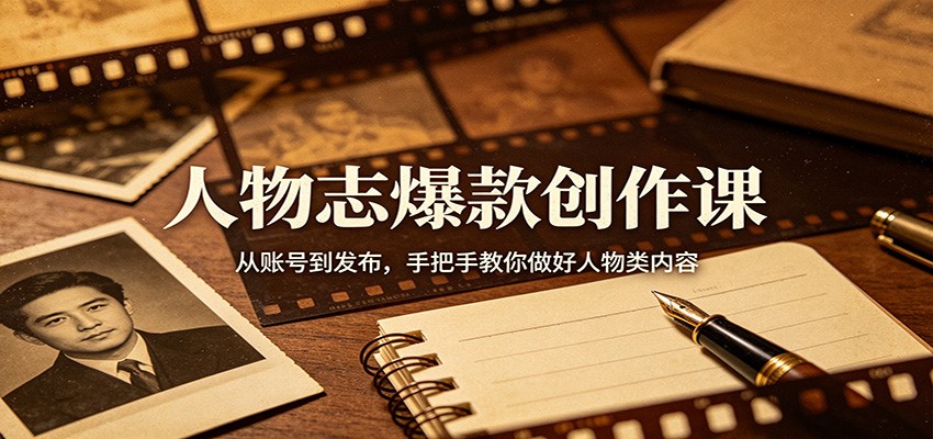 人物志爆款创作课：从账号到发布，手把手教你做好人物类内容-翌晨科技网
