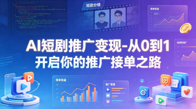 AI短剧推广变现-从0到1开启你的推广接单之路-翌晨科技网