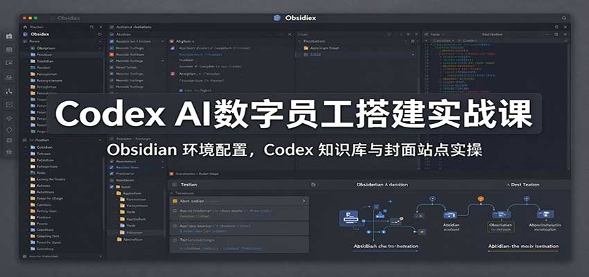 Codex AI数字员工搭建实战课：Obsidian 环境配置，Codex 知识库与封面站点实操-翌晨科技网