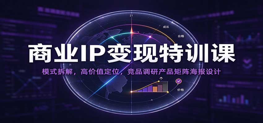 商业IP变现特训课：模式拆解，高价值定位，竞品调研产品矩阵海报设计-翌晨科技网