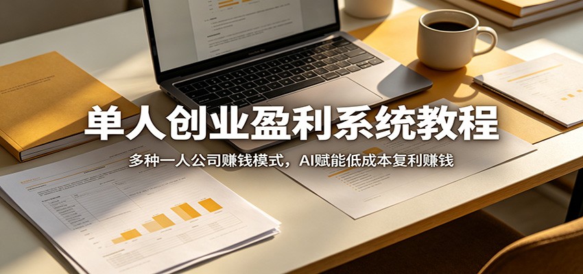 单人创业盈利系统教程：多种一人公司赚钱模式，AI赋能低成本复利赚钱-翌晨科技网