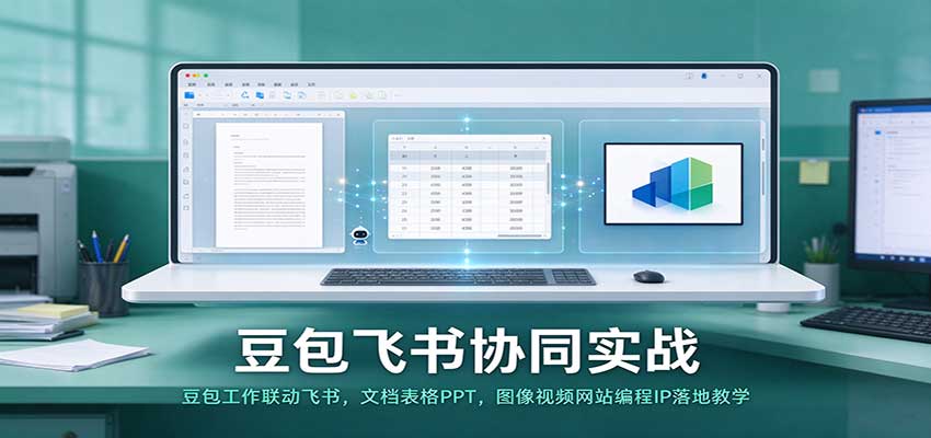 豆包飞书协同实战：豆包工作联动飞书，文档表格PPT，图像视频网站编程IP落地教学-翌晨科技网