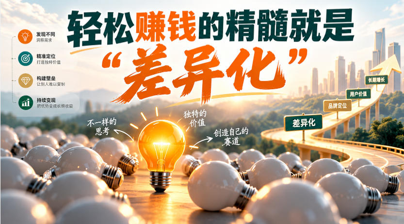 某公众号付费文章：轻松賺钱的精髓就是“差异化”-翌晨科技网