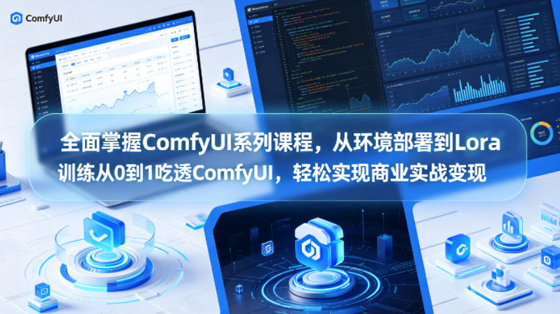 全面掌握ComfyUI系列课程，从环境部署到Lora训练从0到1吃透ComfyUI，轻松实现商业实战变现-翌晨科技网