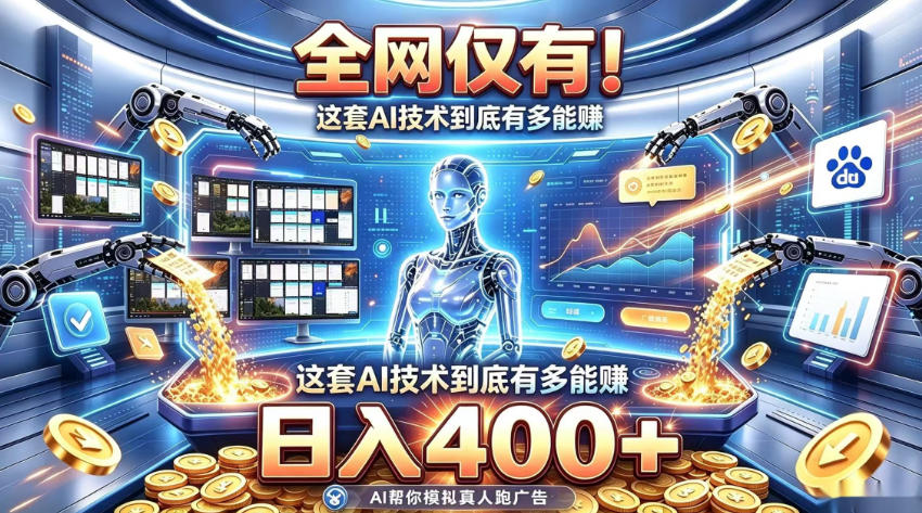 全网仅有！这套AI技术到底有多能賺，日入400+，无需人工干预，实现真正被动变现【揭秘】-翌晨科技网