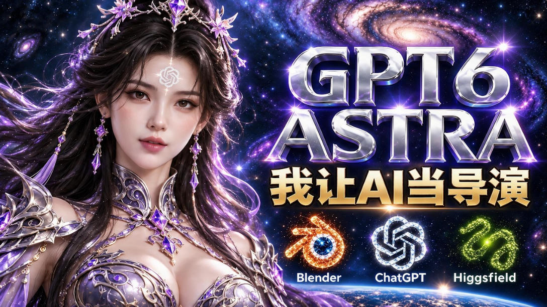 让GPT-6 Astra当导演！Higgsfield和Blender实战打造30秒玄幻精准运镜短片！-翌晨科技网
