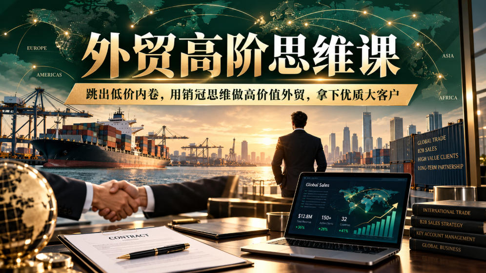 外贸高阶思维课，跳出低价内卷，用销冠思维做高价值外贸，拿下优质大客户-翌晨科技网
