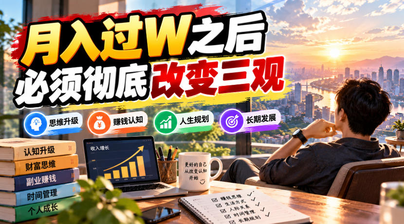 某公众号付费文章：月入过W之后，必须彻底改变三观-翌晨科技网