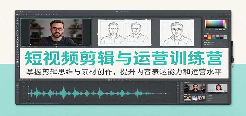 短视频剪辑与运营训练营：掌握剪辑思维与素材创作，提升内容表达能力和运营水平-翌晨科技网