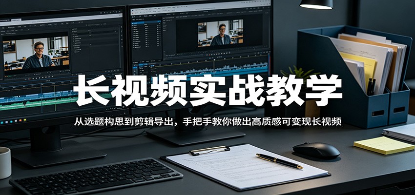 长视频实战教学,从选题构思到剪辑导出,手把手教你做出高质感可变现长视频-翌晨科技网