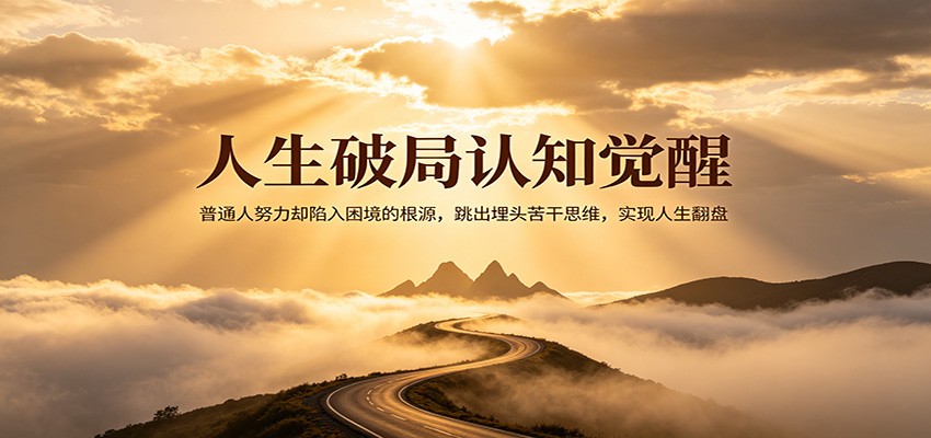 人生破局认知觉醒，普通人努力却陷入困境的根源，跳出埋头苦干思维，实现人生翻盘-翌晨科技网