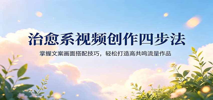 治愈系视频创作四步法:掌握文案画面搭配技巧,轻松打造高共鸣流量作品-翌晨科技网