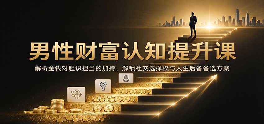男性财富认知提升课：解析金钱对胆识担当的加持，解锁社交选择权与人生后备备选方案-翌晨科技网