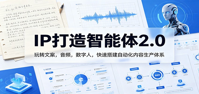 IP打造智能体2.0：玩转文案，音频，数字人，快速搭建自动化内容生产体系-翌晨科技网