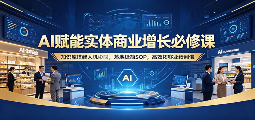 AI赋能实体商业增长必修课：知识库搭建人机协同，落地极简SOP，高效拓客业绩翻倍-翌晨科技网